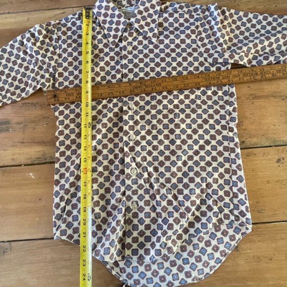 Vintage Groovy 1970's K-Mart Button up Shirt Size 14 - Picture 4 of 4